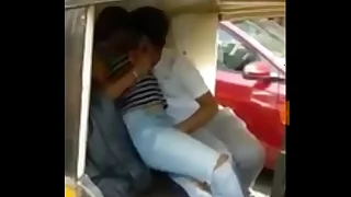 Indian Horn-mad bees made-out in AutoRikshaw